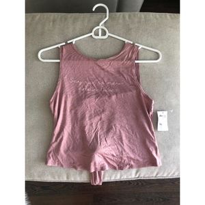 Rose Color Crop Top